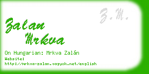 zalan mrkva business card